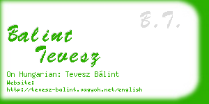 balint tevesz business card