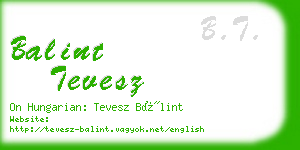 balint tevesz business card